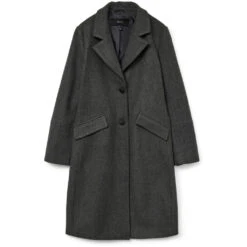 VERO MODA Dame Frakke VMFORTUNESARA - Dark Grey Melange