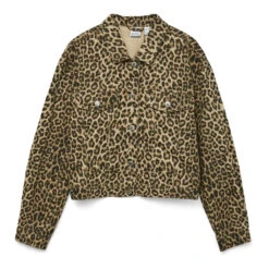 VERO MODA Dame Jakke VMTALLULAH - Silver Mink LEOPARD
