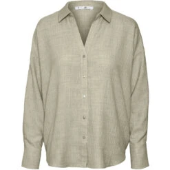 VERO MODA Dame Skjorte VMMELANEY - Overcast Melange