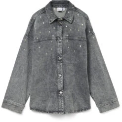 VERO MODA Dame Skjorte VMRIVA - Medium Grey Denim RIVETS