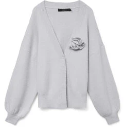 Vero Moda VERO MODE Dame Cardigan VMCARRIE - Light Grey Melange