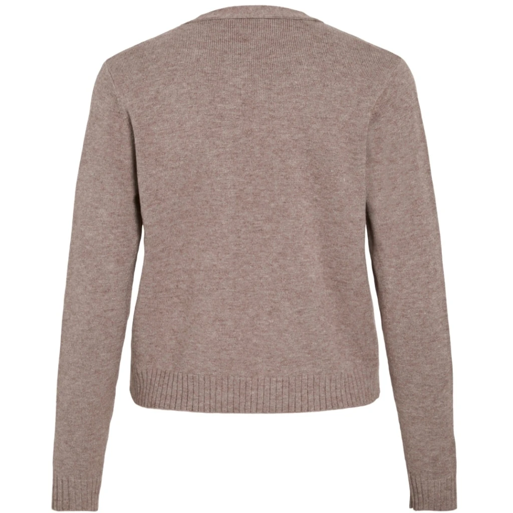 VILA DAME CARDIGAN VIRIL SHORT L/S KNIT CARDIGAN-NOOS - Falcon Melange - Billede 3