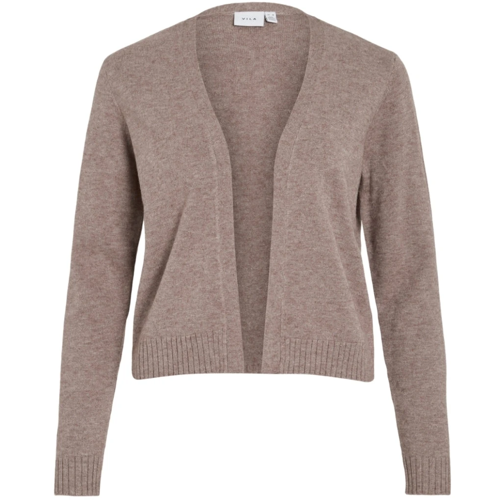 VILA DAME CARDIGAN VIRIL SHORT L/S KNIT CARDIGAN-NOOS - Falcon Melange