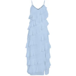 VILA DAME KJOLE VILUNA - Cashmere Blue