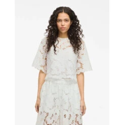 VILA DAME SKJORTE VIHYLDE - Cloud Dancer