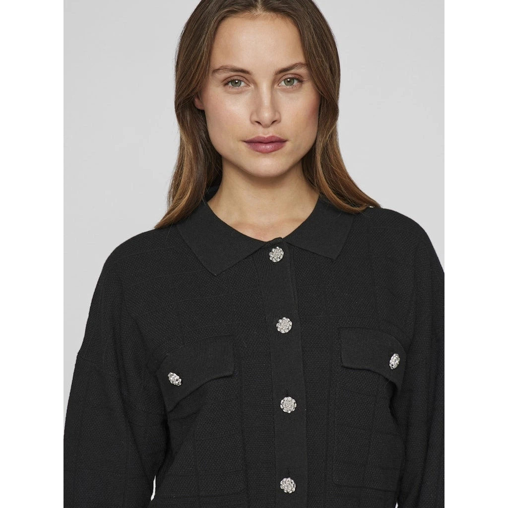 VILA Dame Cardigan VIJULISA - Black Beauty - Billede 6