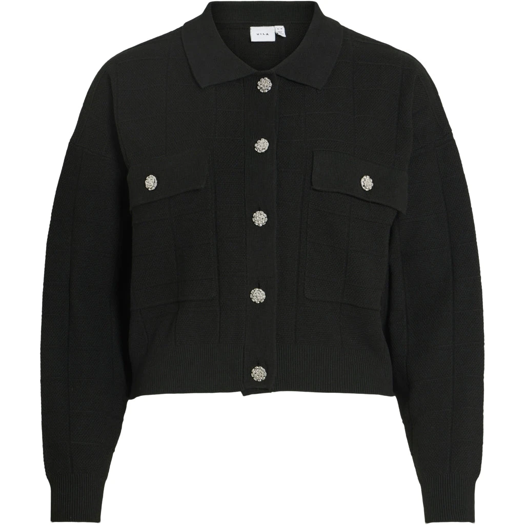 VILA Dame Cardigan VIJULISA - Black Beauty