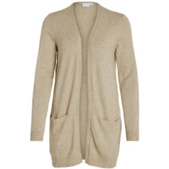 VILA Dame Cardigan VIRIL - Natural MELANGE