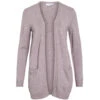 VILA Dame Cardigan VIRIL - Toadstool Light Melange