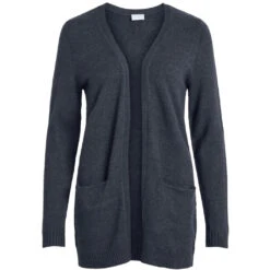 VILA Dame Cardigan VIRIL - Total Eclipse Melange