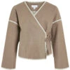 VILA Dame Cardigan VIRISE - Mountain Trail WHITE CHAIN STITCH