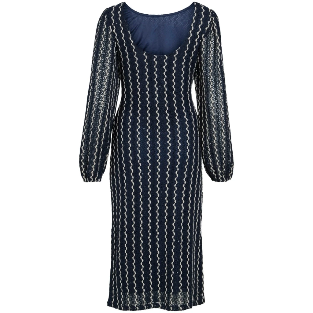 VILA Dame Kjole VIELLEN - Navy Blazer Birch - Billede 2