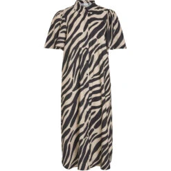 VILA Dame Kjole VIJONA - Birch BLACK GRAPHIC