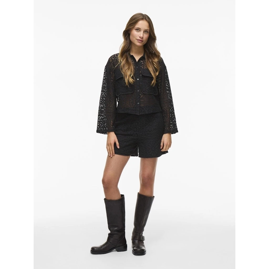 VILA Dame Shorts VIMERINDA - Black Beauty - Billede 3