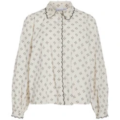 VILA Dame Skjorte VISTEFFIE - Birch