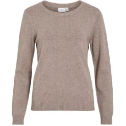 VILA Dame Strik VIRIL - Falcon Melange