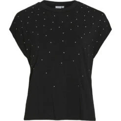 VILA Dame T-shirt VIVOVLA - Black Beauty