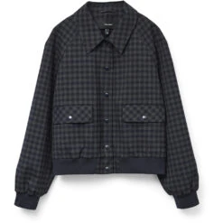Vero Moda Dame Bomber Jakke VMCHELLI - Navy Blazer CHECK