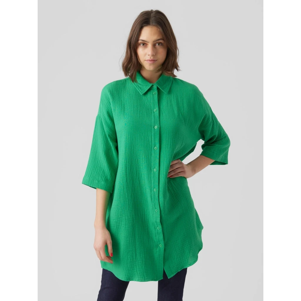 Vero Moda Dame Skjortekjole VmNatali - Bright Green - Billede 2