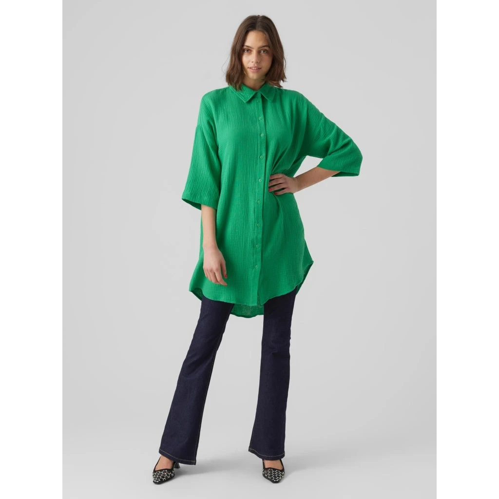 Vero Moda Dame Skjortekjole VmNatali - Bright Green - Billede 3