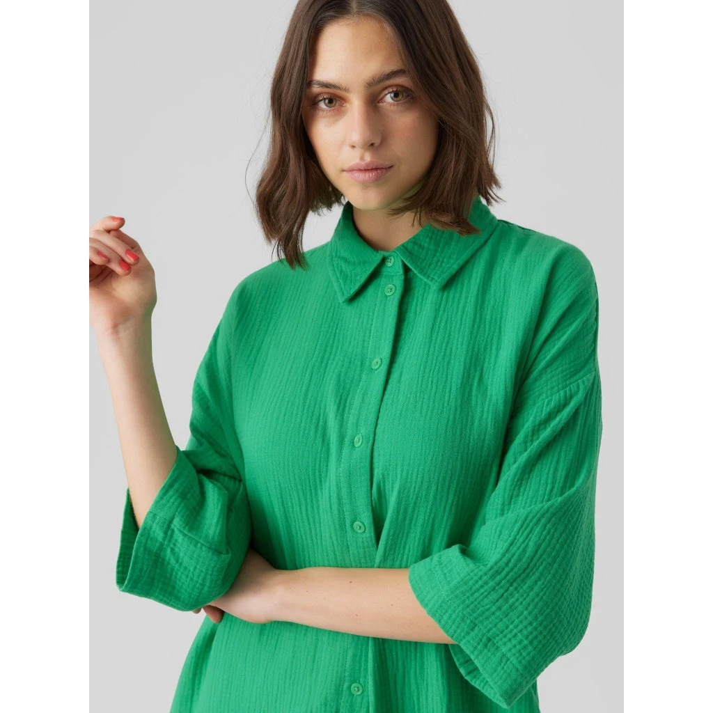 Vero Moda Dame Skjortekjole VmNatali - Bright Green - Billede 4