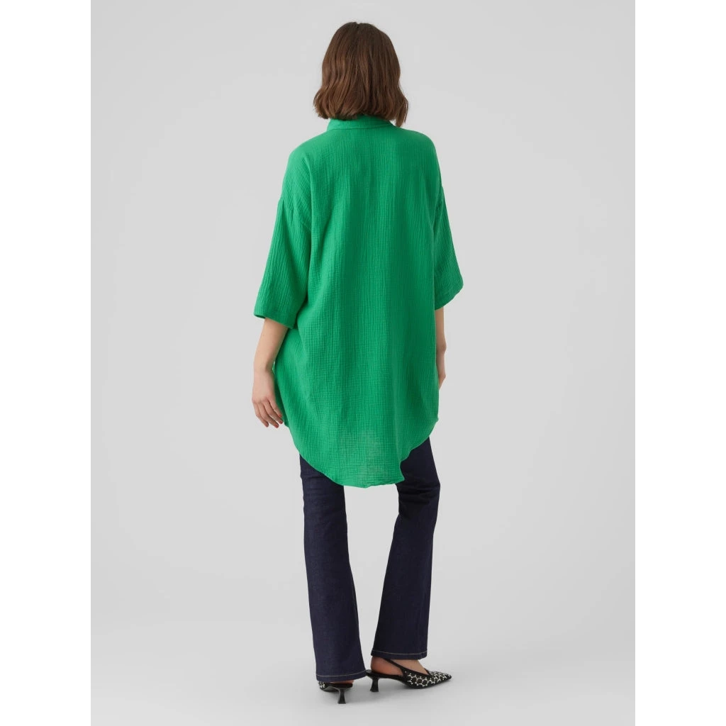 Vero Moda Dame Skjortekjole VmNatali - Bright Green - Billede 5