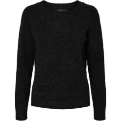 Vero Moda Dame Strik VMDOFFY - Black Melange
