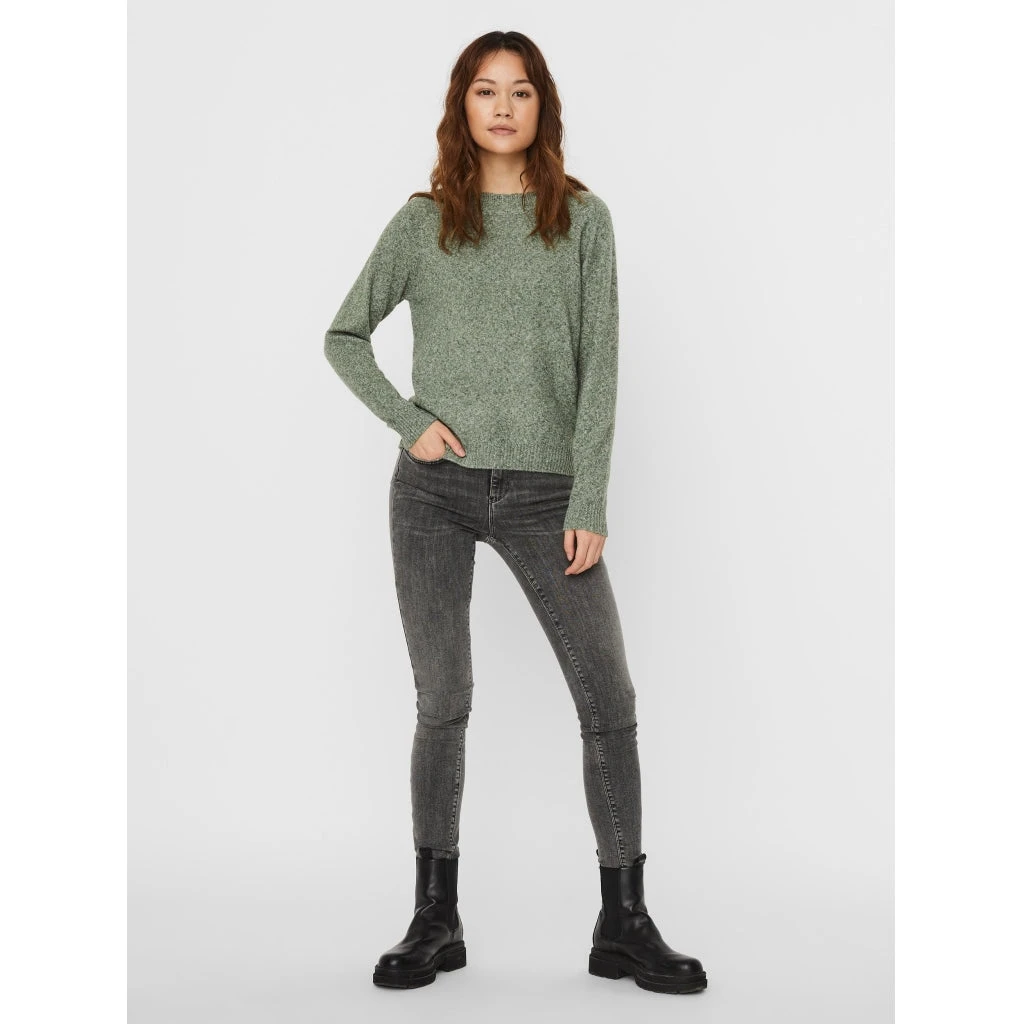 Vero Moda Dame Strik VMDOFFY - Laurel Wreath Melange - Billede 4